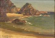 Lionel Walden Rocky Shore, oil painting by Lionel Walden, oil on canvas